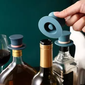 Силиконовая пробка для бутылки шампанского, вина, пробка, хорошая герметичность, мини-шляпа, упаковщик для бутылок вина, барный кухонный инструмент