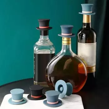 Силиконовая пробка для бутылки шампанского, вина, пробка, хорошая герметичность, мини-шляпа, упаковщик для бутылок вина, барный кухонный инструмент