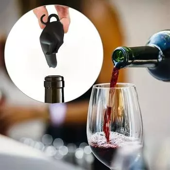 Силиконовая пробка для бутылки вина «Маленький черный кот» Пробка для бутылки вина «Маленький кот»