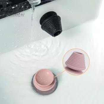 Силиконовая пробка для ванны, настенное крепление, сильная присоска, универсальная кухонная раковина, умывальник, ванная комната, душевая ванна, блокирующее уплотнение, сливная пробка B синий
