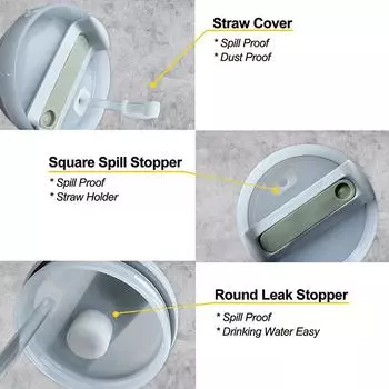 Силиконовая пробка для защиты от разливов, стакан для защиты от разливов чашки Стэнли, стакан на 30 унций и 40 унций 2PCS