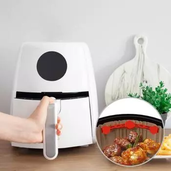 Силиконовая пряжка для фритюрницы для пергаментной бумаги с фиксированным замком, термостойкая 1pc красный