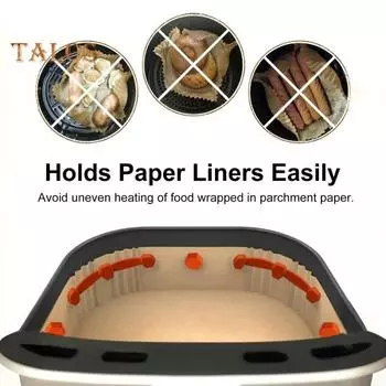 Силиконовая пряжка для фритюрницы с магнитом для пергаментной бумаги, термостойкие пищевые подкладки, быстросъемные подкладки для фритюрницы, фиксированные зажимы, универсальные 2pcs красный