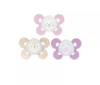Силиконовая пустышка Chicco Physio Comfort Girl 6-16 M 2u