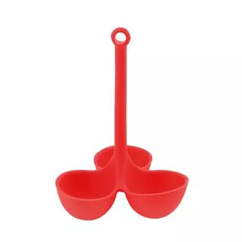 Силиконовая яйцеварка с 3 отверстиями, ручная, однотонная, многоразовая, моющаяся, бытовая, кухонная, бойлер, кухонный инструмент, аксессуары синий