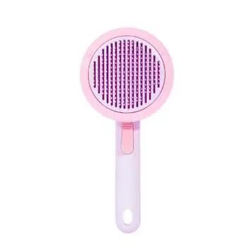 Силиконовая расческа для домашних животных, удобная массажная самоочищающаяся щетка для удаления шерсти с ручкой для Pet Self Cleaning Comb