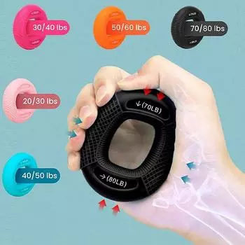 Силиконовая регулируемая рукоятка 20-80 фунтов, захватывающий безымянный палец, тренажер для предплечья, расширитель запястья, тренировки мышц, упражнения в тренажерном зале, фитнес розовый