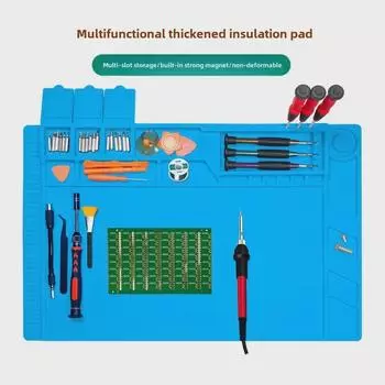 Силиконовая ремонтная подушечка: Антистатический магнитный отвертка, термостойкая изоляция для ремонта мобильных телефонов и компьютеров. SH-7510