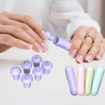 Силиконовая ручка для дизайна ногтей, самодельные инструменты для дизайна ногтей, портативные женские и женские маникюрные карандаши для ногтей, граффити фиолетовый