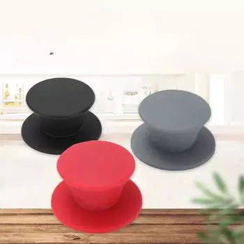 Силиконовая ручка для крышки кастрюли универсальная сменная ручка для кухонной посуды ручки для крышки кастрюли аксессуары для кухонной утвари чёрный