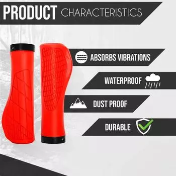 Силиконовая ручка для велосипеда Эргономичный противоскользящий чехол для руля MTB Ударопрочная ручка для горного велосипеда Ручка для горного велосипеда Аксессуары для велосипеда оранжевый