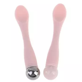 Силиконовая ручка, крем для глаз, крем для ухода за кожей, крем для лица, массажная ложка, палочка серебряный