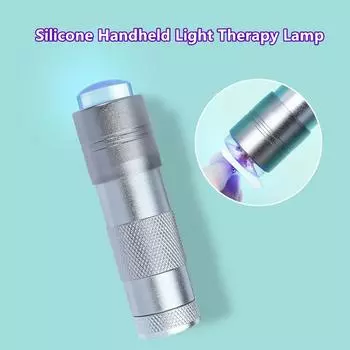 Силиконовая ручная лампа для маникюра Ручная лампа для маникюра Рельефная наклейка Наклейка с блестками Портативная мини-лампа для фототерапии одной рукой белый