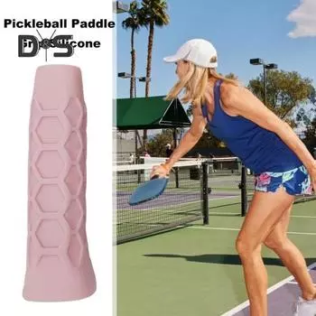 Силиконовая рукоятка для ракетки Pickleball, сменная накладка на руку, аксессуары для пляжного тенниса Pickleball чёрный