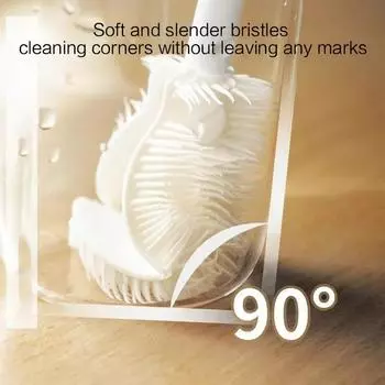 Силиконовая щетка для бутылок с длинной ручкой, щетка для чистки бутылок с напитками, фляг, ваз и стеклянной посуды, щетка для чашек, инструменты для чистки белый