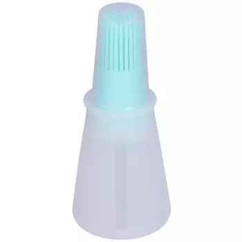 Силиконовая щетка для бутылок с маслом, многофункциональная щетка для соуса, масла для барбекю с прозрачной крышкой для бутылки зелёный