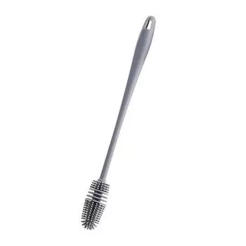 Силиконовая щетка для чашек, кухонные чистящие средства, длинная ручка, стеклянная бутылка для вина, стеклянная чашка, щетки для мытья и чистки серый