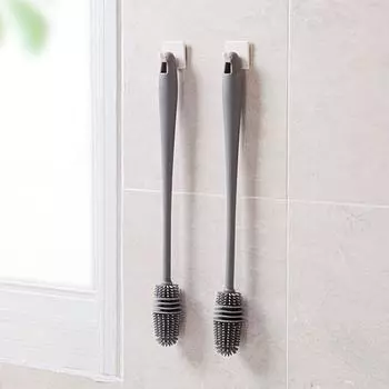 Силиконовая щетка для чашек, щетка для чистки бутылок с молоком, длинная ручка, очиститель для бутылок с водой, щетка для чистки стеклянных чашек, кухонные инструменты для чистки