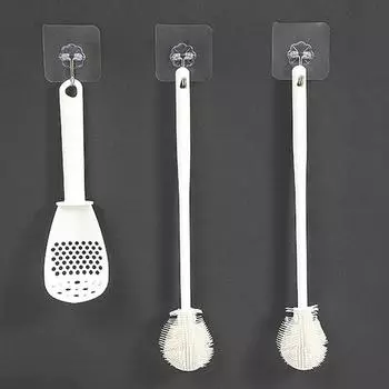 Силиконовая щетка для чистки чашек, кухонный инструмент с длинной ручкой, щетка для чистки стеклянных чашек 1