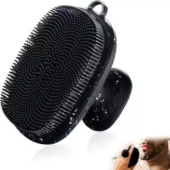 Силиконовая щетка для чистки лица, силиконовая щетка для умывания лица, ручная щетка для чистки лица, инструмент для ухода за кожей чёрный