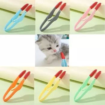 Силиконовая щетка для чистки слезных пятен домашних животных в форме попугая, расческа для чистки глаз домашних животных, многоразовая щетка для чистки экскрементов у собак оранжевый