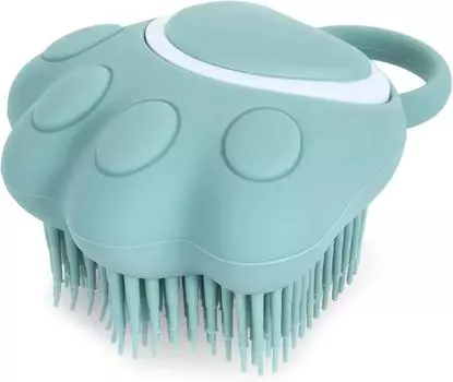 Силиконовая щетка для душа для собак и кошек, массажер для шампуня для домашних животных, щетка для ванны, аксессуары для мытья и ухода за щенками синий