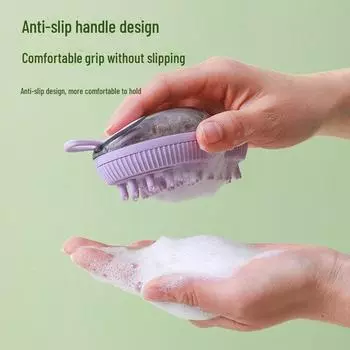 Силиконовая щетка для купания домашних животных и расческа для распутывания шерсти fine teeth фиолетовый