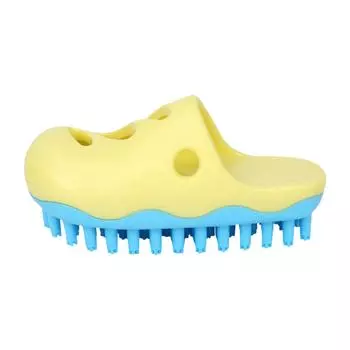 Силиконовая щетка для купания домашних животных, щетка для хранения, мытье тела, портативная массажная щетка для собак, чистая кожа. Розовый. One Size