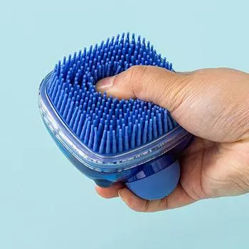 Силиконовая щетка для купания домашних животных, щетка для массажа собак и кошек, многофункциональная детская щетка для чистки волос, щетка для ванны синий
