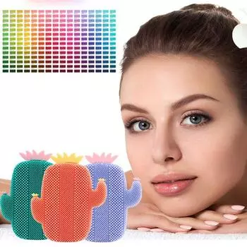 Силиконовая щетка для лица «Кактус», креативная щетка для лица, скраб для лица, удаление макияжа зелёный