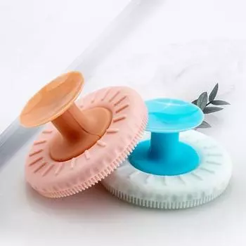 Силиконовая щетка для лица, нежный отшелушивающий крем, портативный, удаляет очищающую щетку для лица, подушечку для омертвевшей кожи, масло светло-розовый