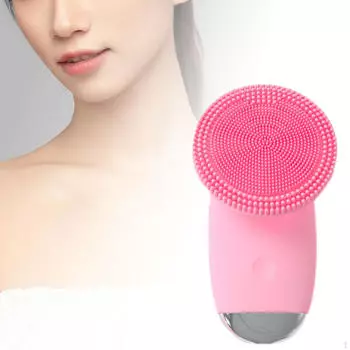 Силиконовая щетка для лица, скраб для лица, глубокая очистка, перезаряжаемая электрическая зелёный