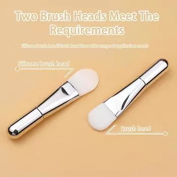 Силиконовая щетка для маски для лица Мягкая щетина Серебряная щетка для маски для лица Аппликатор для маски для лица Кисти для салонов красоты Инструменты для макияжа