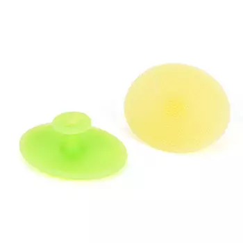 Силиконовая щетка для мытья головы, щетка для массажа лица младенцев жёлтый