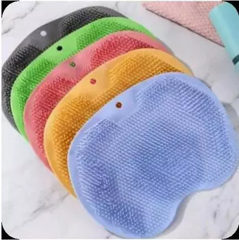 Силиконовая щетка для мытья ног и спины: Массажная и очищающая подушечка для ленивого купания