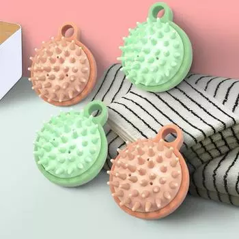 Силиконовая щетка для мытья шампунем, домашний массажный гребень для шампуня, мягкая расческа для ванной комнаты, воздушная подушка для шампуня opp bag розовый