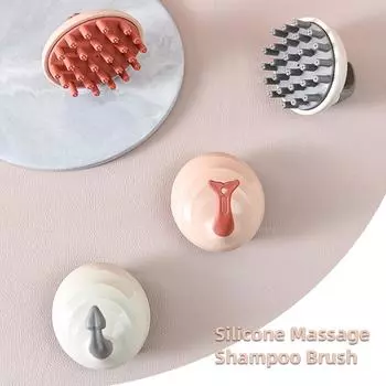 Силиконовая щетка для мытья волос, бытовая щетка для мытья волос, мягкая, приятная для кожи, ручная, для влажной и сухой уборки, двойного назначения, для массажа головы, щетка для мытья волос 1