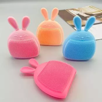 Силиконовая щетка для очищения лица с пальцами, глубокая очистка, ручной нежный пилинг для лица, очищение пор от черных точек, массажные инструменты розовый