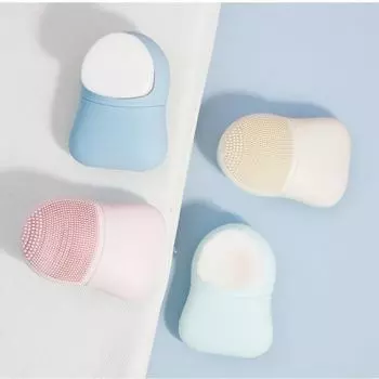 Силиконовая щетка для очищения лица, средство для удаления черных точек, двухголовое очищающее средство для лица, скраб для лица для женщин розовый