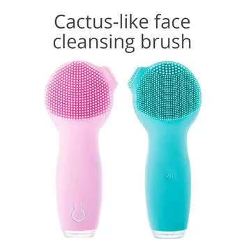 Силиконовая щетка для очистки лица, очистка глубоких пор, массажер для лица, водонепроницаемый, для домашнего использования розовый