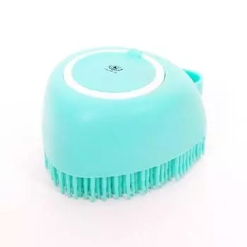 Силиконовая щетка для шампуня Ding Dong Pet Pet Heart, синяя, 1 шт., корейский шампунь для домашних животных