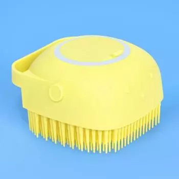 Силиконовая щетка для шампуня для домашних животных SP003, Желтый, 1 шт., Корейский шампунь для домашних животных