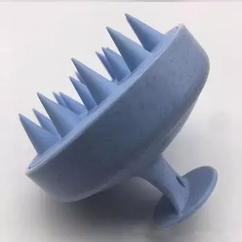 Силиконовая щетка для шампуня, массажная расческа для кожи головы, тщательно очистите кожу головы, массажная щетка для тела, щетка для ванны, парикмахерский инструмент синий