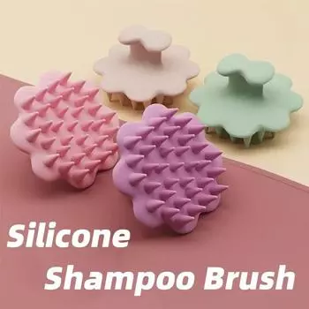 Силиконовая щетка для шампуня, массажная расческа для кожи головы, тщательно очистите кожу головы, массажная щетка для тела, щетка для ванны, парикмахерский инструмент