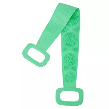 Силиконовая щетка для тела, отшелушивающая щетка для душа, пояс для ванны с удлиненной полоской и ручкой 1 шт.