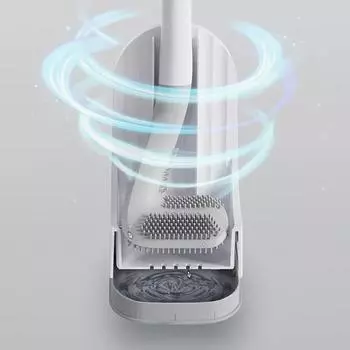 Силиконовая щетка для унитаза для гольфа и держатель для сушки для хранения и организации ванной комнаты, инструмент для чистки ванной комнаты, аксессуары для туалета белый