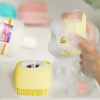 Силиконовая щетка для ванны для домашних животных, уход за ребенком, массажная щетка для ванны, безопасная и нетоксичная