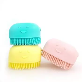 Силиконовая щетка для ванны Lemaire для собак/кошек, расческа для шампуня, щетка для домашних животных, синий, желтый, розовый, 1 комплект, корейский шампунь для домашних животных