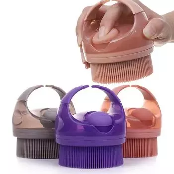 Силиконовая щетка для ванны Мягкая массажная щетка Силиконовая щетка для душа с дозатором мыла Мягкая щетина Массажная щетка для ванны и тела Silica GEL серый