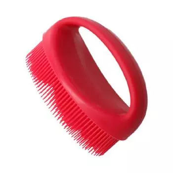 Силиконовая щетка для ванны, отшелушивающий инструмент для купания, универсальный легкий инструмент для мытья волос, силиконовая щетка для ванны, аксессуары для ванной красный